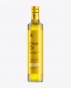 500ml Clear Glass Olive Oil Bottle with Shrink Band Mockup