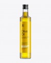 500ml Clear Glass Olive Oil Bottle with Screw Cap Mockup