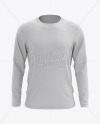 Mens Long Sleeve T-Shirt HQ Mockup - Front View