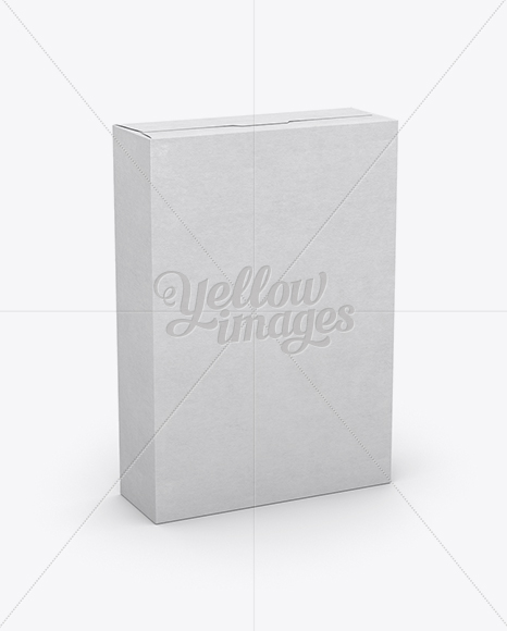 Cereal Box Mockup - 25° Angle Front View (High-Angle Shot)