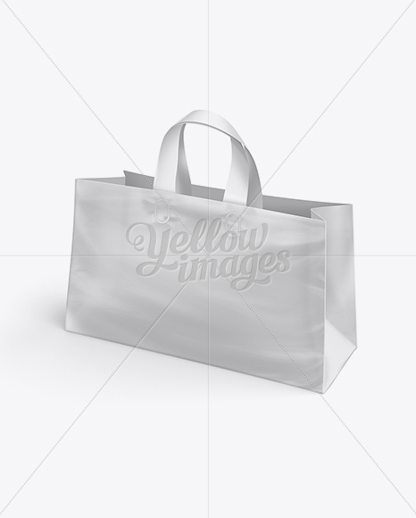 Plastic Shopping Bag PSD Mockup - Half Side View