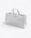Plastic Shopping Bag PSD Mockup - Half Side View