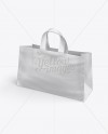 Plastic Shopping Bag PSD Mockup - Half Side View