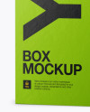 Textured Paper Box with Hang Tab Mockup - Half Side View