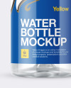 Clear PET Bottle With Water Mockup