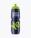 Glossy Plastic Sport Bottle Mockup