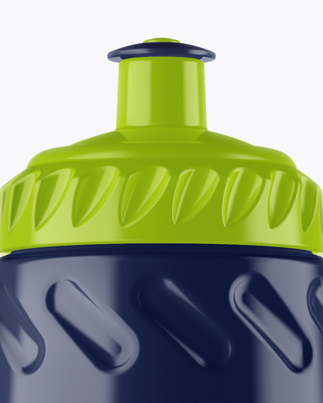 Glossy Plastic Sport Bottle Mockup