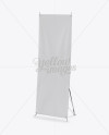 X Banner Mockup - Half Side View