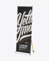 X Banner Mockup - Half Side View