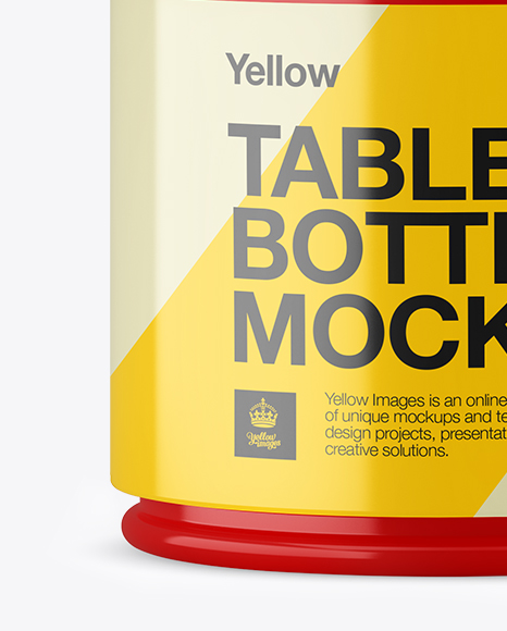 Glossy Plastic Pill Bottle Mockup