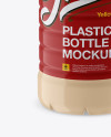 Glossy PET Bottle Mockup - High-Angle Shot