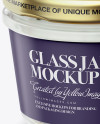 Glass Jar with Tartar Sauce Mockup - Halfside View