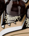 Kraft Paper 6 Pack Amber Bottle Carrier Mockup - Halfside View (High-Angle Shot)