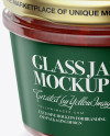 Glass Jar with Salsa Sauce Mockup - Halfside View