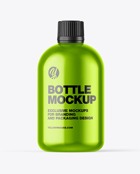 Metallic Bottle Mockup