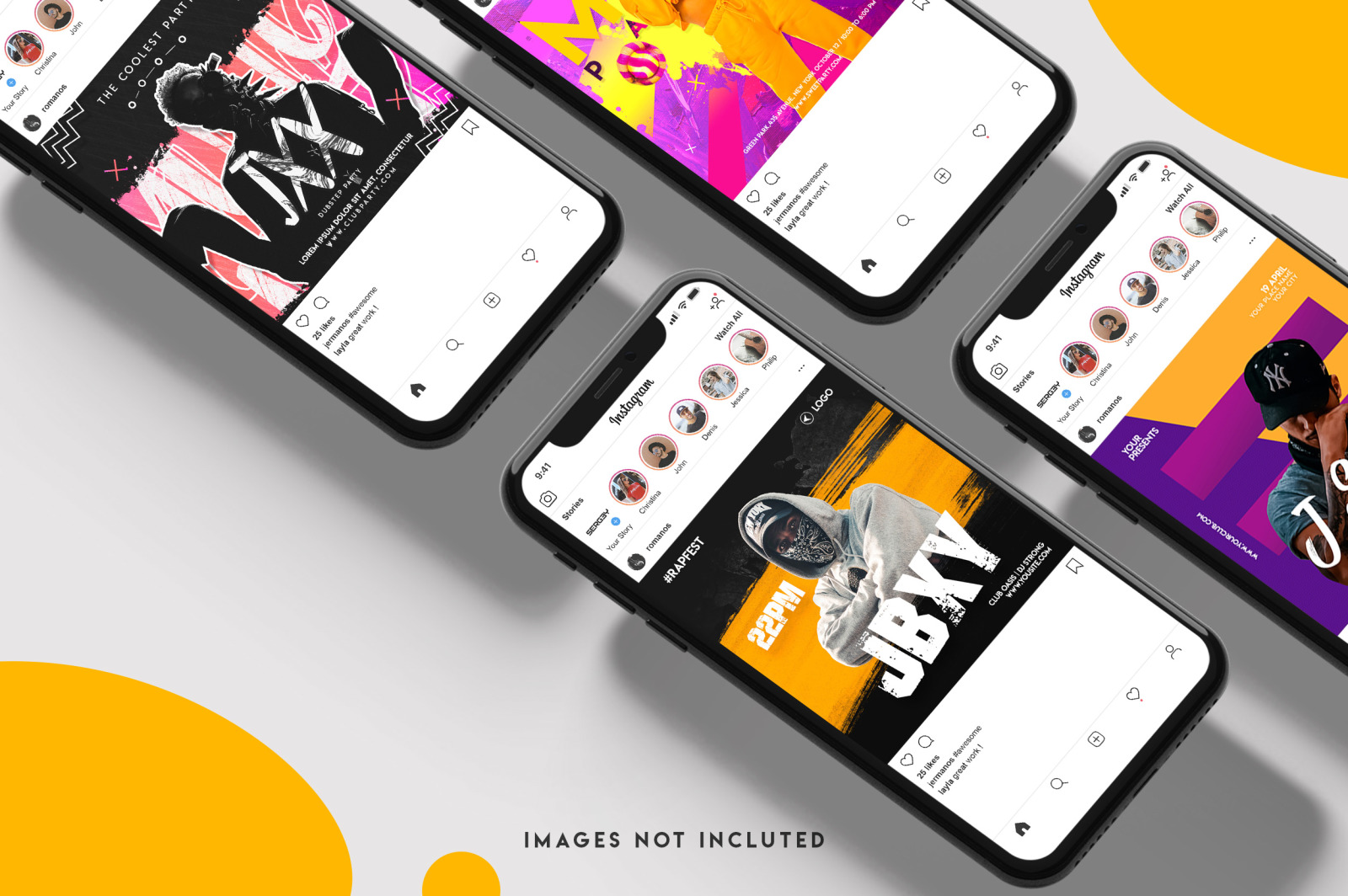10 Music festival instagram post template set 10 Music festival instagram post template set