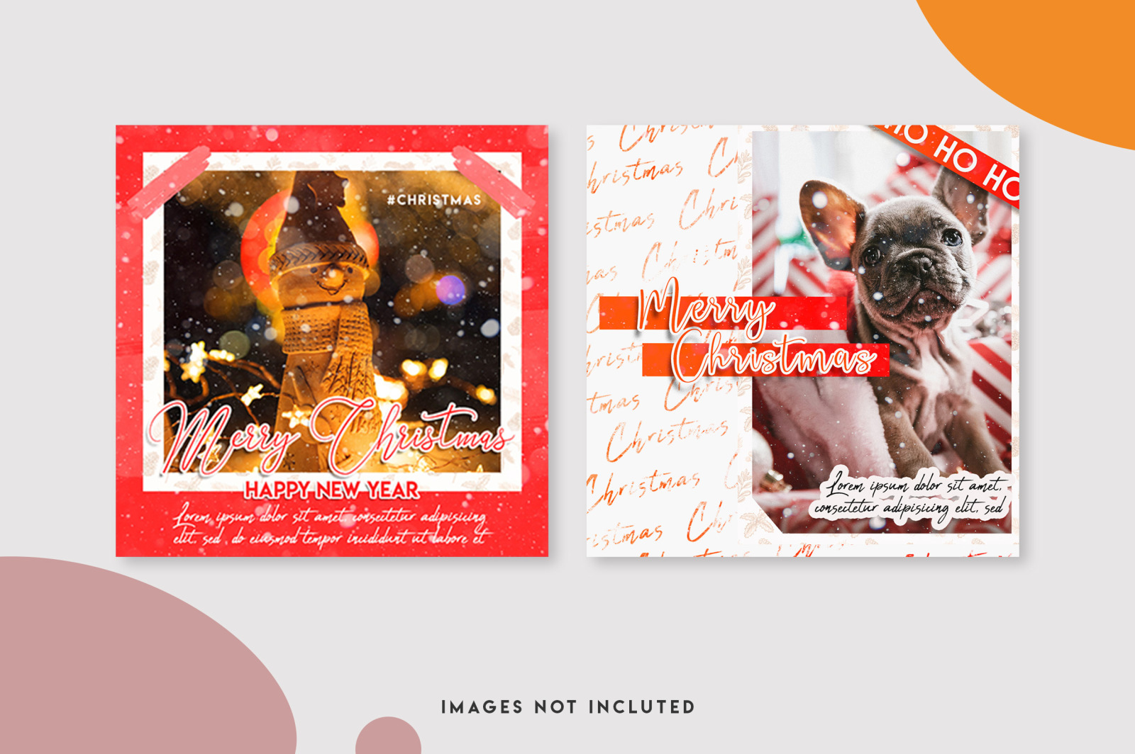 15 Christmas instagram post template set 15 Christmas instagram post template set