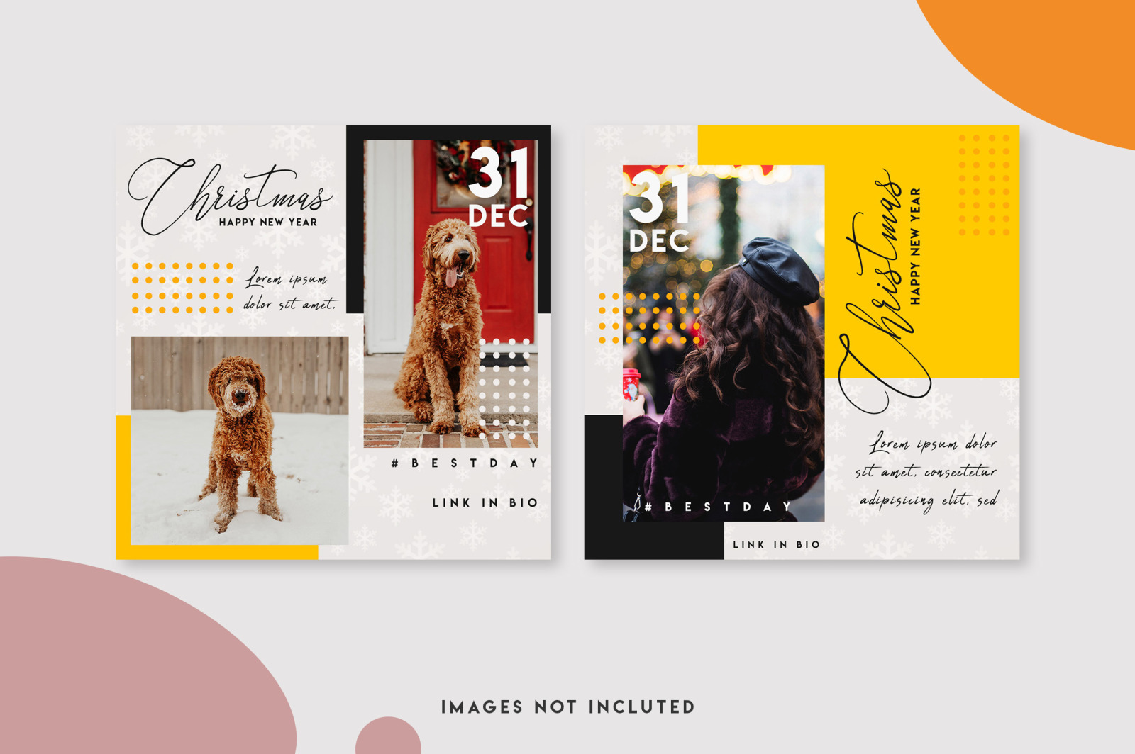 15 Christmas instagram post template set 15 Christmas instagram post template set