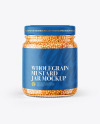 Glass Jar with Wholegrain Mustard Mockup