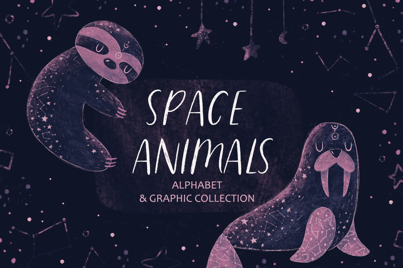 Space Animals • Alphabet Clipart