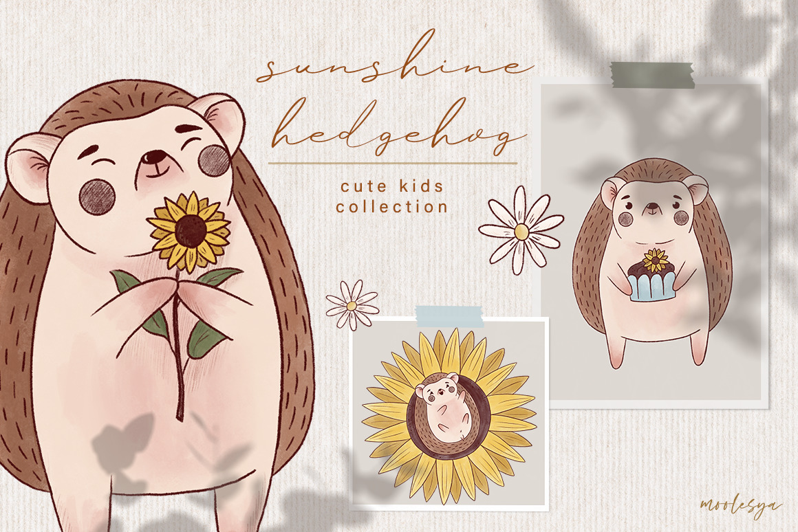 Sunflower Hedgehog • Kids-collection