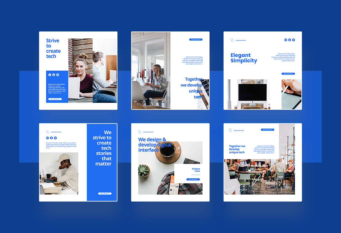 Corporate Instagram Post and Story Template