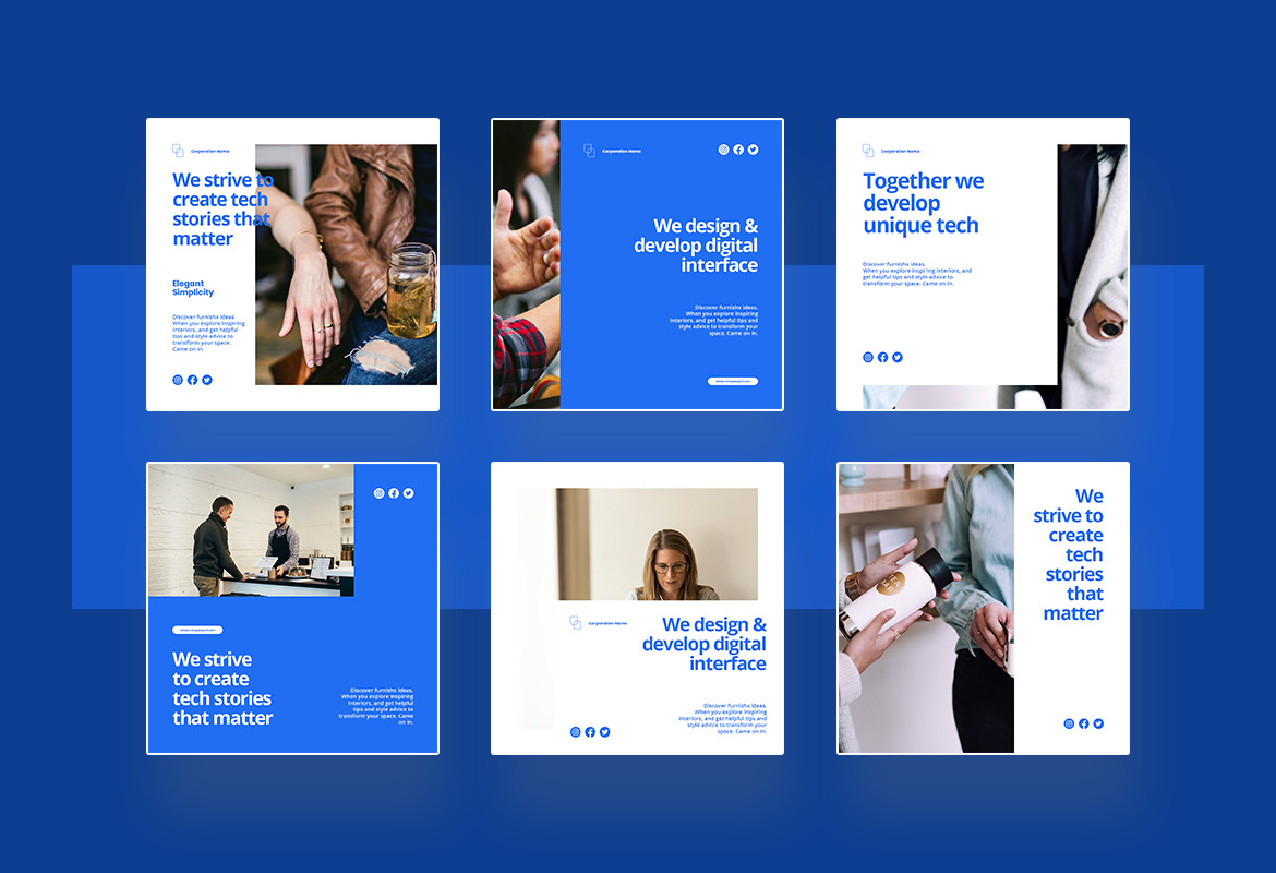 Corporate Instagram Post and Story Template Corporate Instagram Post and Story Template