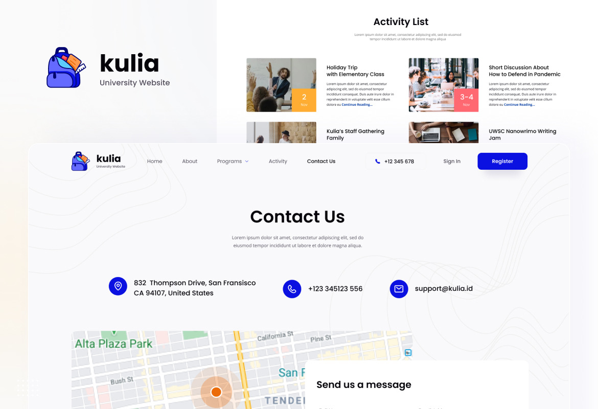 Kulia - Modern University Website UI Template