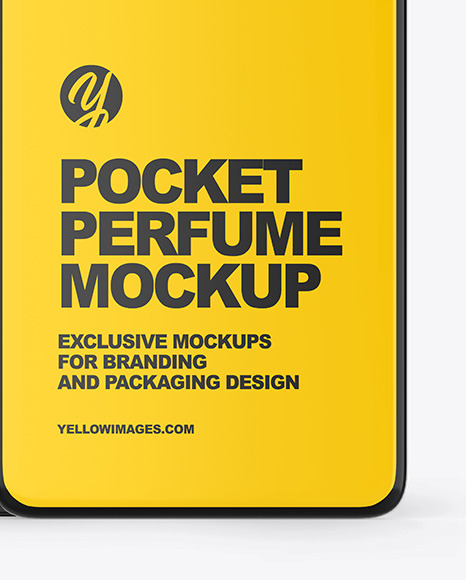 Pocket Perfume With Box Mockup