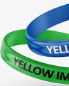 Two Glossy Silicone Wristbands