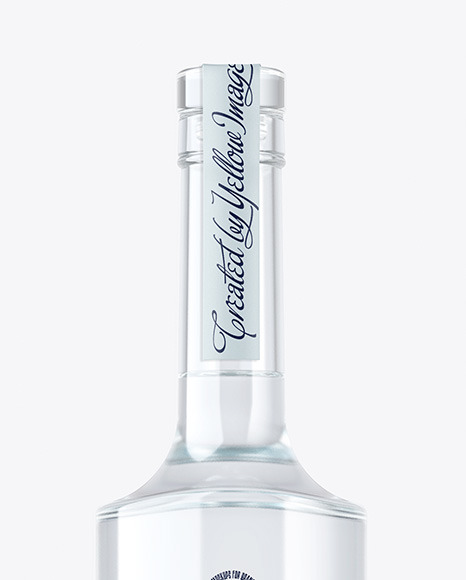 Light Blue Glass Vodka Bottle Mockup