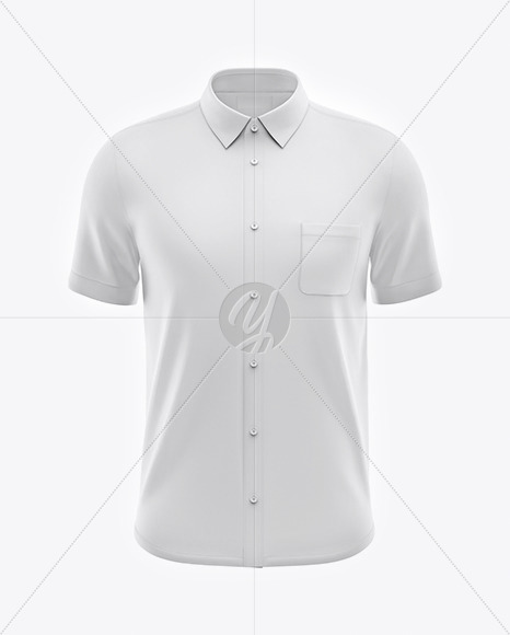 Men's Short Sleeve Shirt Mockup - Front View