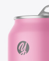 Aluminium Can With Matte Finish Mockup