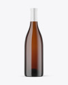 Amber Glass White Wine Bottle Mockup