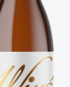 Amber Glass White Wine Bottle Mockup