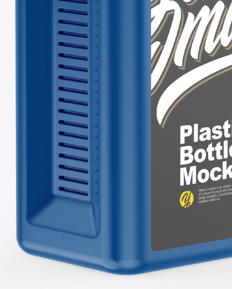 Glossy Plastic Bottle Mockup