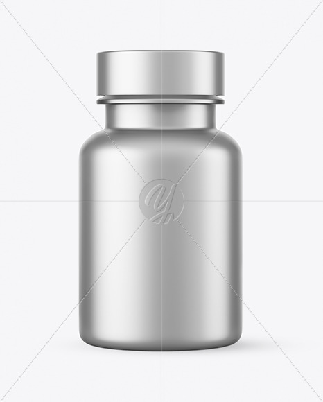 Matte Metallic Pills Bottle Mockup