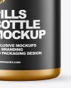 Matte Metallic Pills Bottle Mockup