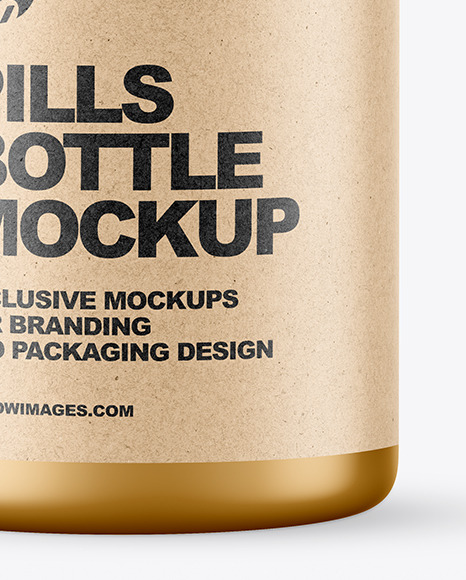 Matte Metallic Pills Bottle Mockup