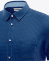 Men's Short Sleeve Shirt Mockup - Half Side View