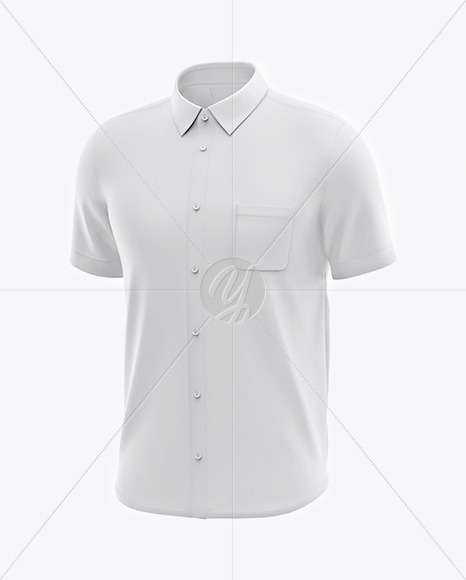 Men&#039;s Short Sleeve Shirt Mockup - Half Side View