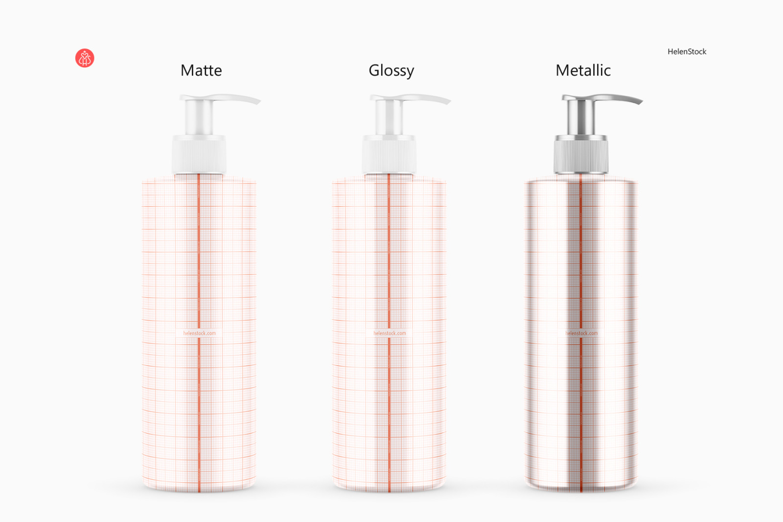 Soap Bottle Mockups - Front View