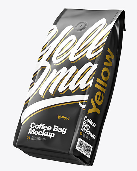 Two Matte Coffee Bag Packaging Mockup