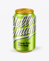 Glossy Metallic Drink Can Mockup