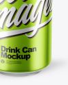 Glossy Metallic Drink Can Mockup