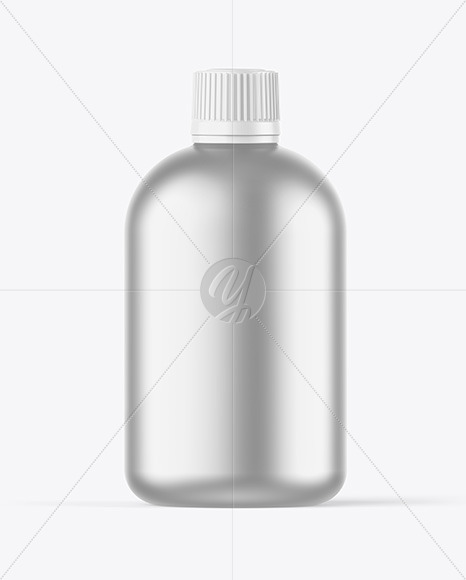 Matte Metallic Bottle Mockup