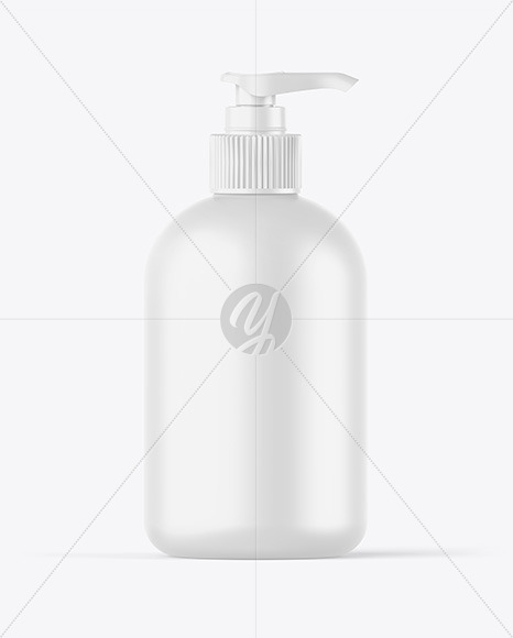 Matte Sanitizer Bottle w/ Closed Pump Mockup