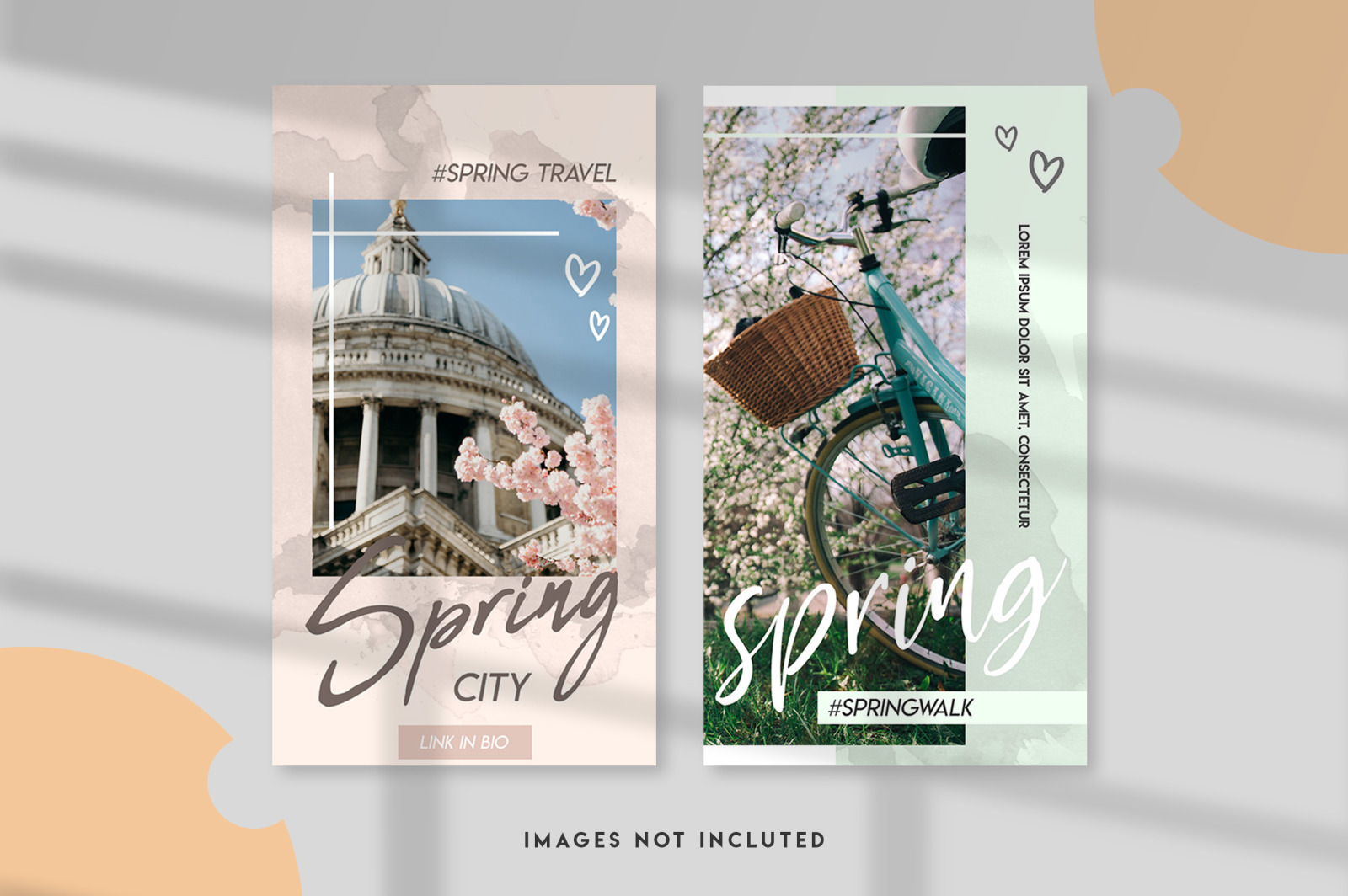 Spring instagram stories template set Spring instagram stories template set