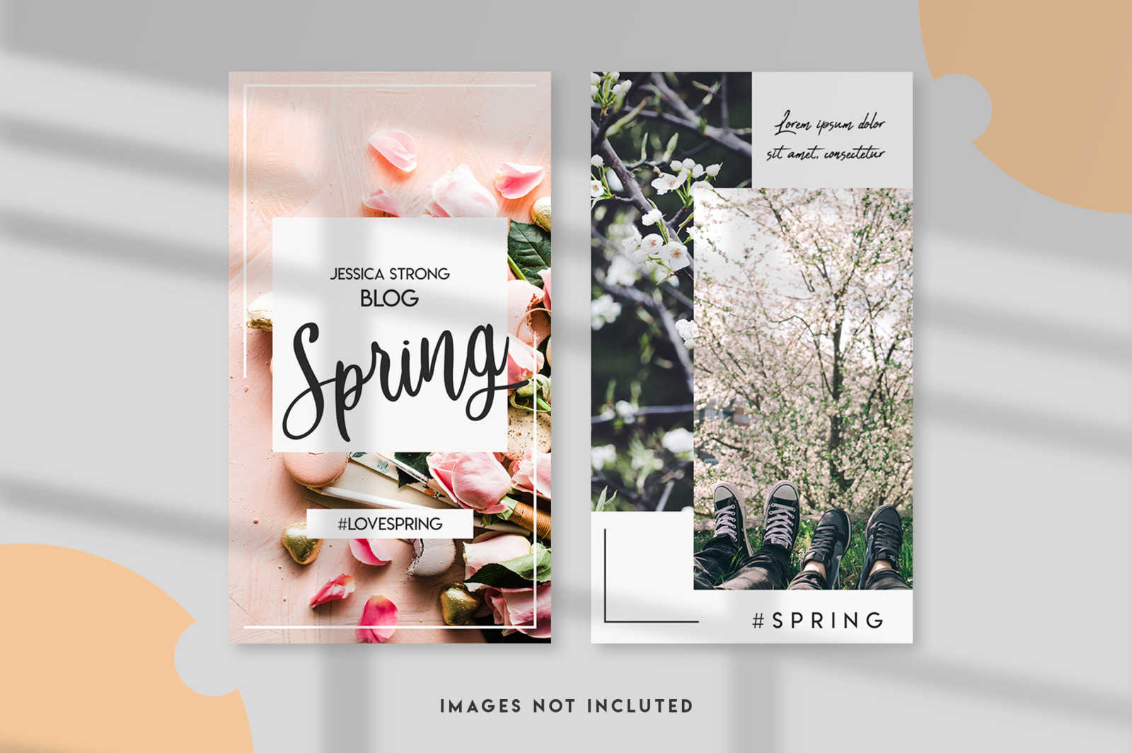 Spring instagram stories template set Spring instagram stories template set