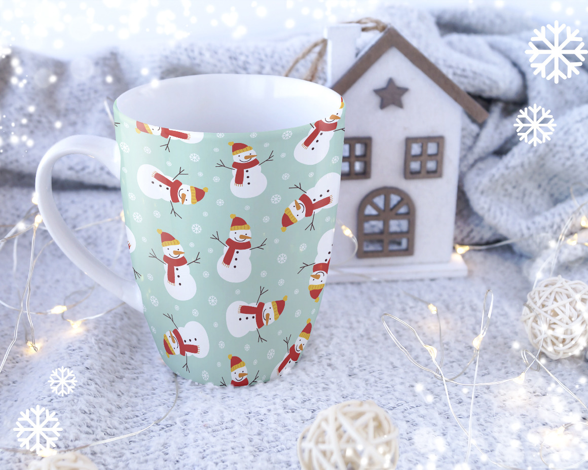Christmas and winter themed seamless patterns Christmas and winter themed seamless patterns